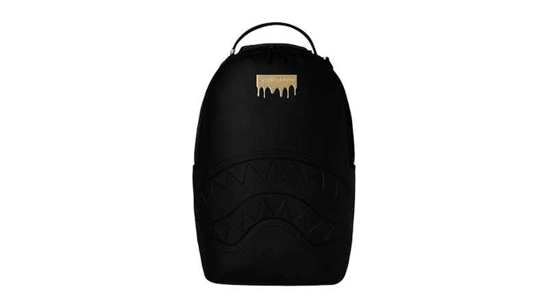 Sprayground Gold Drip Logo DLXSV Backpack Black