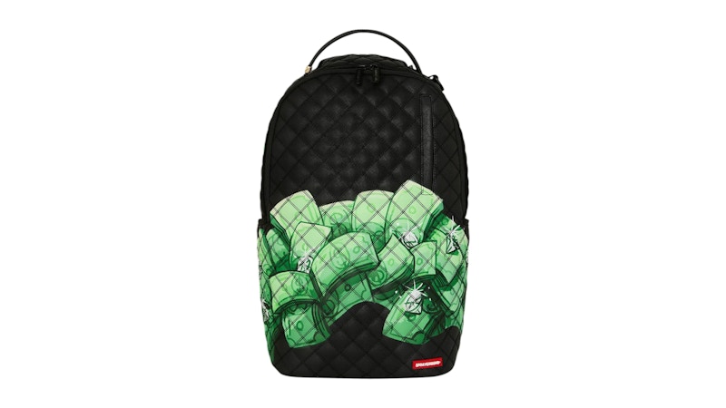 Sprayground Hand-Painted Quilt Shark Backpack Multicolor