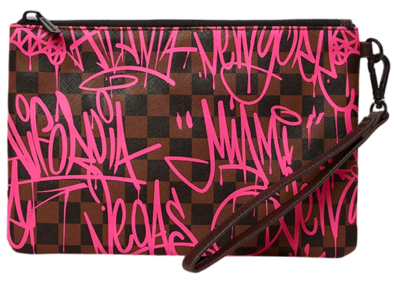 Sprayground Jetgraphix Sharks In New York Crossover Clutch Brown/Pink US