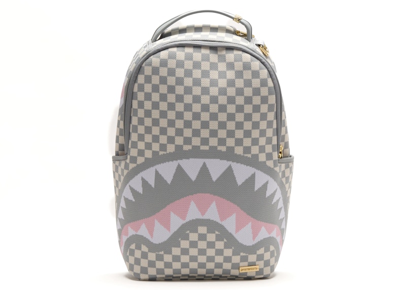 Sprayground Knit Sharks In Paris In Cremefarbener DLX-Rucksack, mehrfarbig