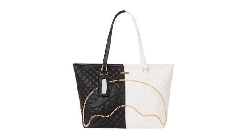 Sprayground Leveled Up Split Quilt Shark Tote Multicolor