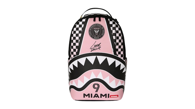 Sprayground MLS Collab Intermiami Luis Suarez Pink Stripe Backpack Multicolor