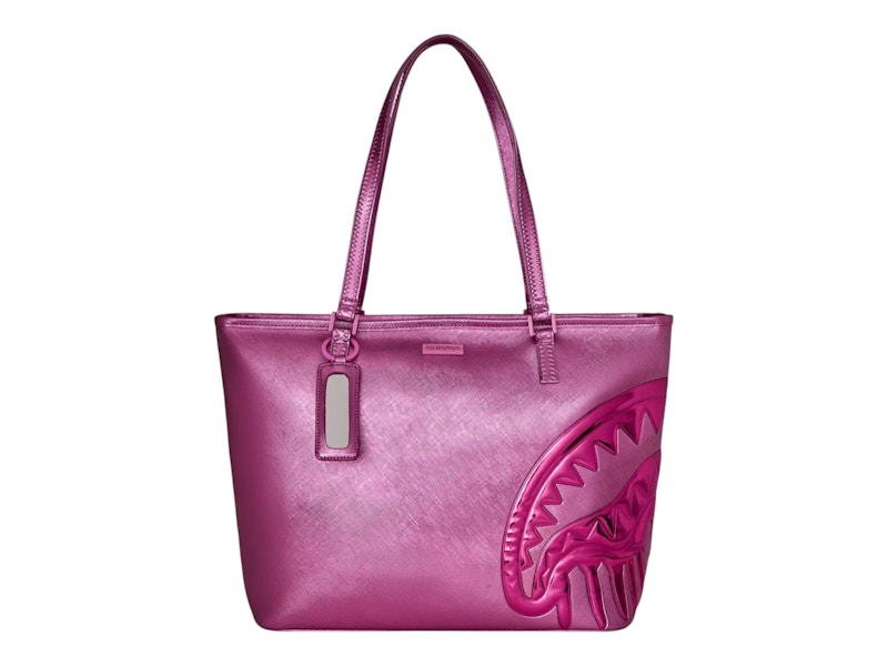 Sprayground Metallic Pink Metallic Drip Tote Multicolor