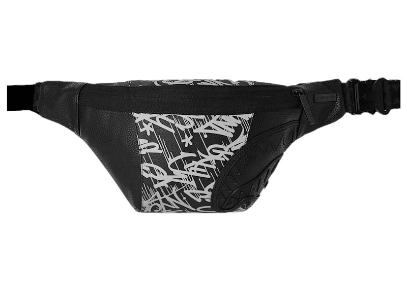 Pre-owned Sprayground Midnight Raceway Graffiti Savvy Crossover Bag In Black/grey In Multi