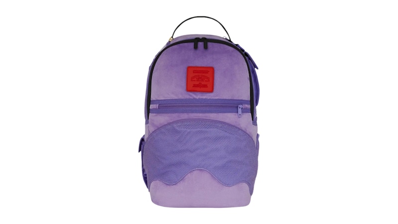 Pre-owned Sprayground Nooo Way!!! A Reversible Backpack Purple Velour To Og Sharks In Paris Backpack In Multi