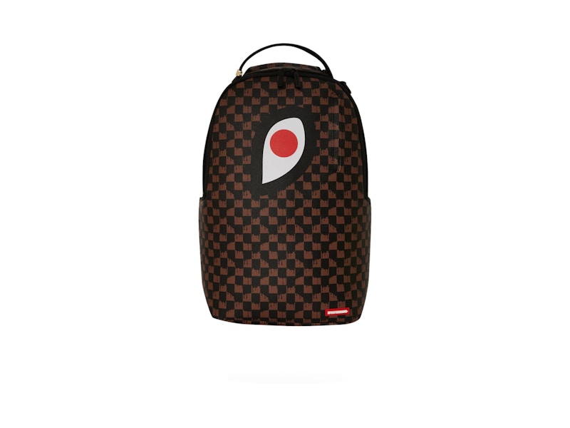 Pre-owned Sprayground One Eye Check Backpack In Brown