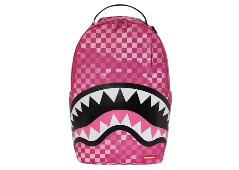 Sprayground Pink Camocheck Backpack Multicolor
