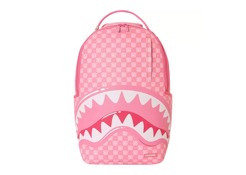 Sprayground Pink New Check Faces Backpack Pink