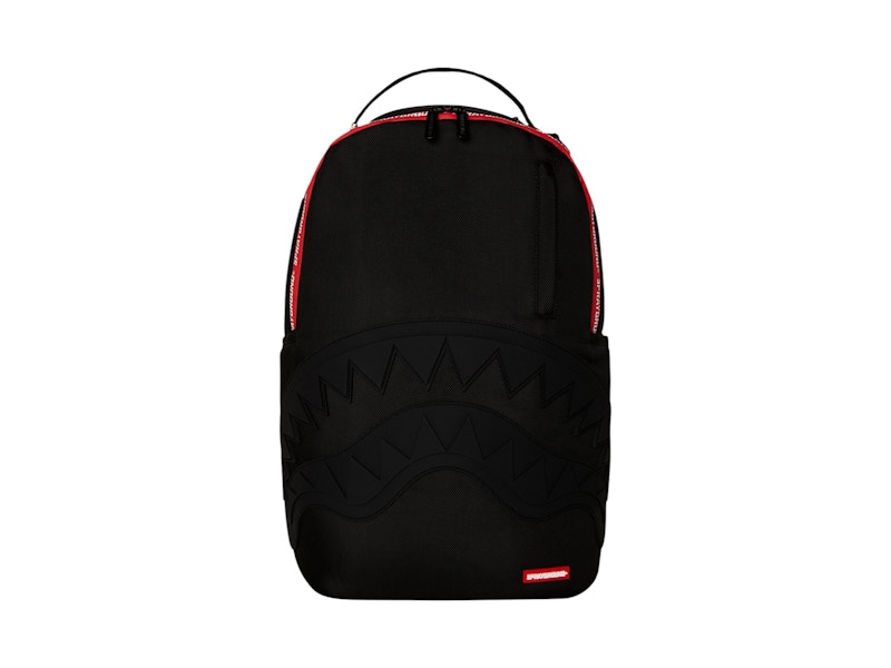 Pre-owned Sprayground Printed Zipper Shark Dlxr Backpack In Black