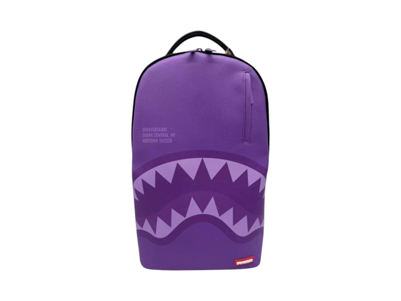 Pre-owned Sprayground Shark Central Dlxvs Backpack In Purple