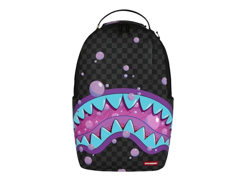 Sprayground Purple Slime Shark Backpack Black