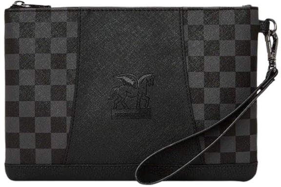 Sprayground Raceway Shadow Phantom Henny Crossover Clutch Black/Grey Checker