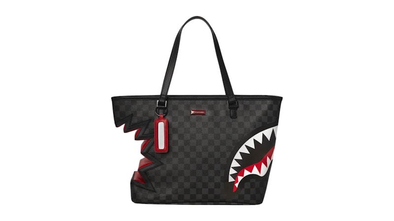 Sprayground Shark Bite Sharks In Paris Tote Grey