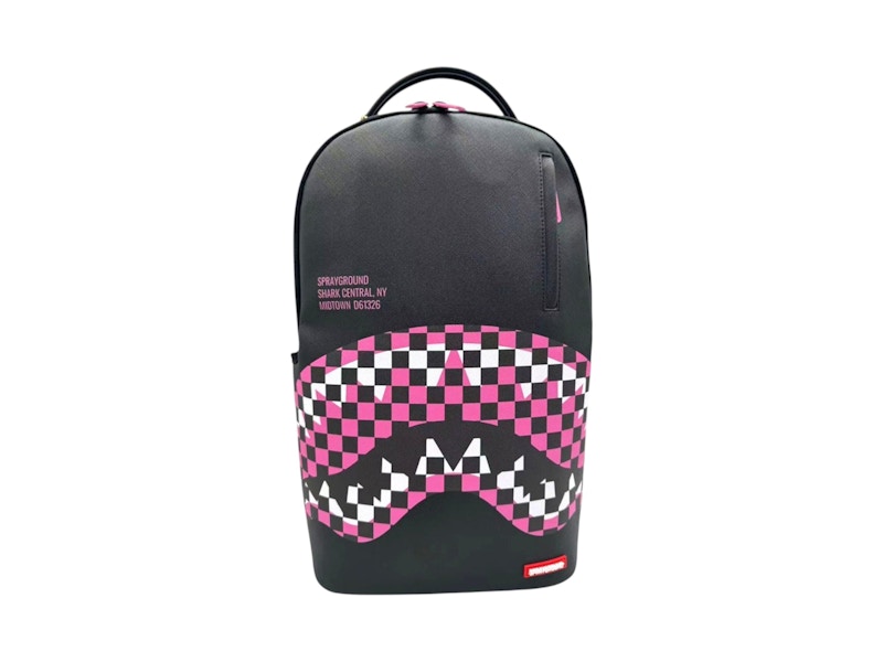 Sprayground Shark Central Breakup Check Sorbet Grey Backpack