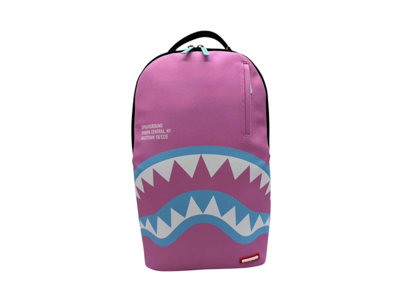 Pre-owned Sprayground Shark Central Cotton Candy Dlxsv Backpack In Pink