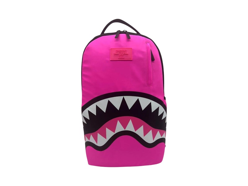Sprayground Shark Central Rucksack aus Nylon, knallrosa, mehrfarbig