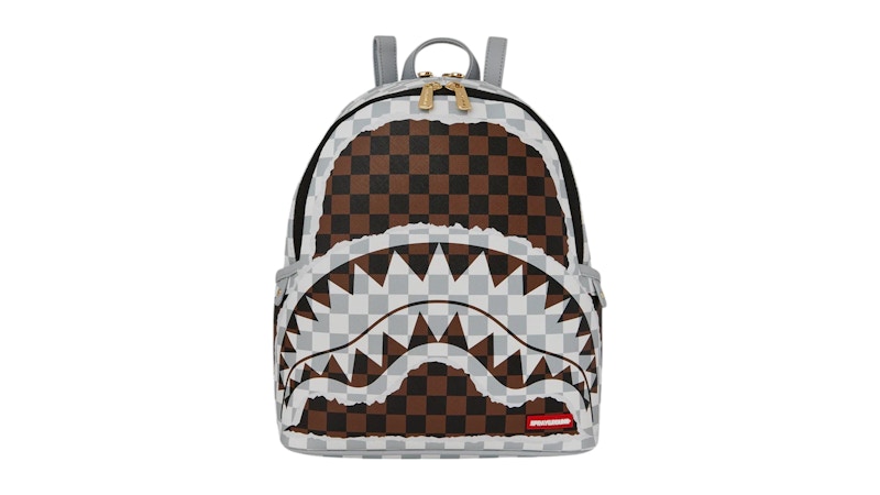 Pre-owned Sprayground Shark Legacy Savage Backpack In Brown/white In Multi