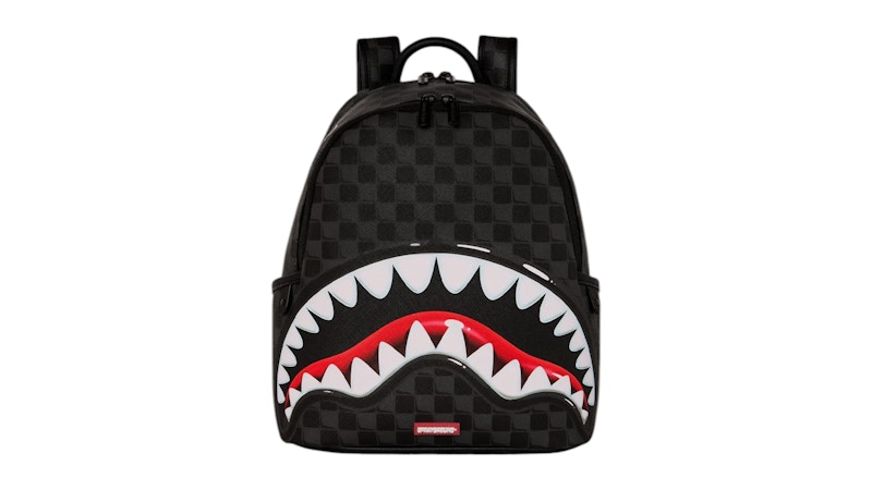 Sprayground Sharks In Paris Balloon Savage Backpack in Black/Red