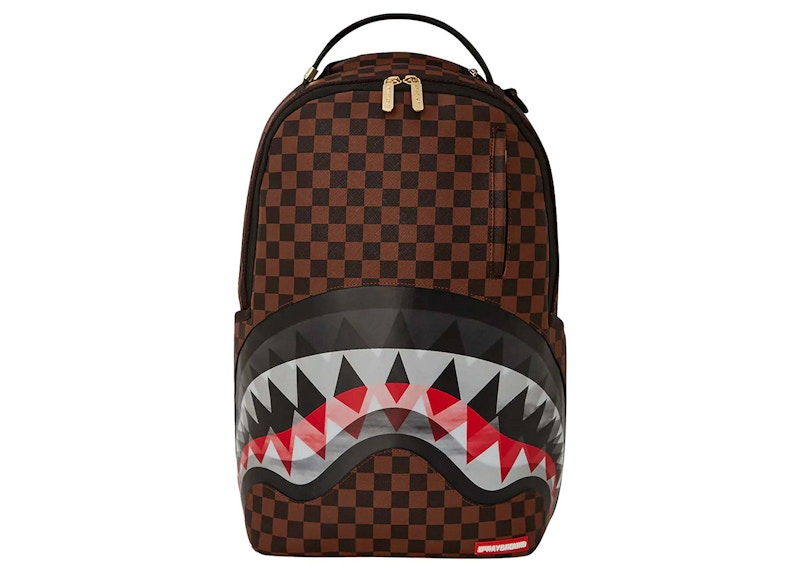 Pre-owned Sprayground Men's Sharks In Paris Lenticular Chomp Backpack In Brown