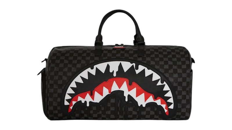 Pre-owned Sprayground Sharks In Paris Thunderdrip Duffle In Black