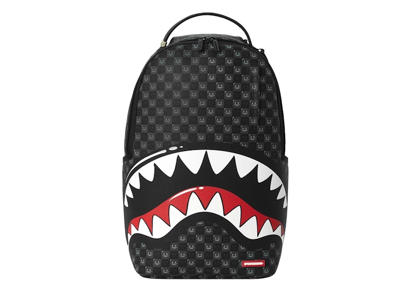 Sprayground Sharks In Paris Wtf Bubbly Check Backpack Black