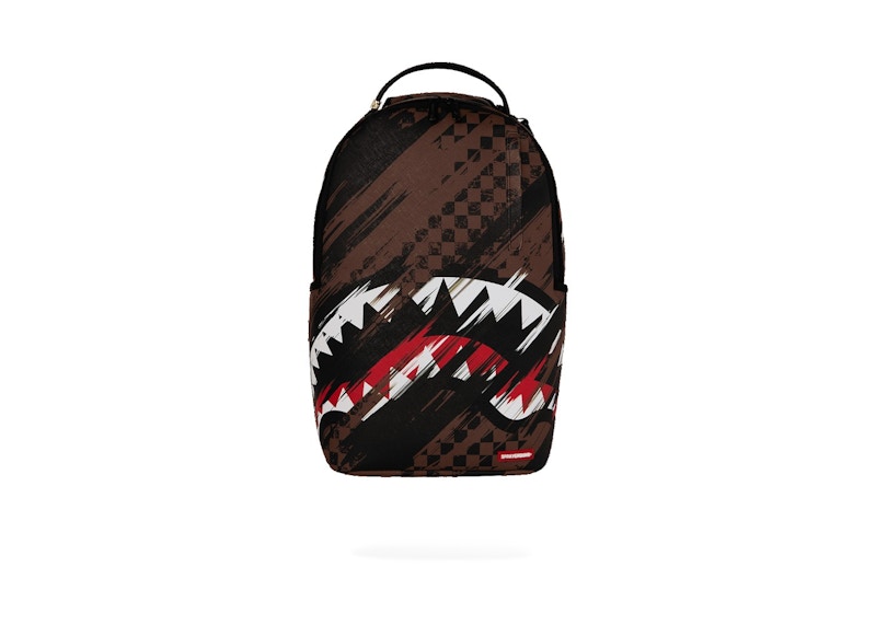 Sprayground Smeared Grunge Backpack Brown