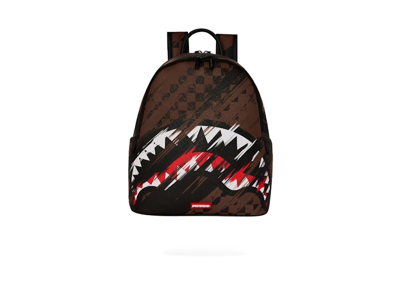 Sprayground Smeared Grunge Savage Backpack Brown