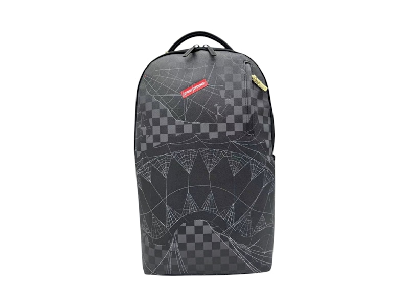 Pre-owned Sprayground Spider Web Dlxsv Backpack In Black