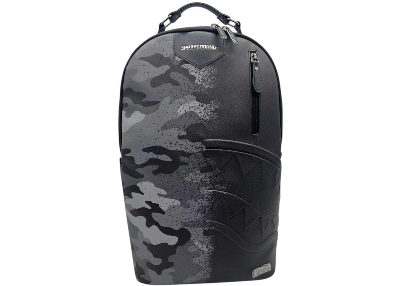 Sprayground Spray Split Night Camo DLXSV Backpack Black in PVC US