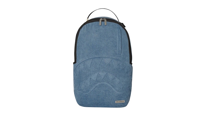 Pre-owned Sprayground Stone Wash 3d Shark Backpack In Multi