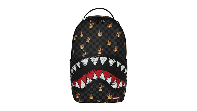 Sprayground Super Hot Fire Sharks In Paris Backpack Multicolor
