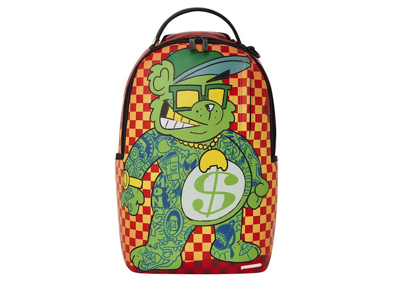 Sprayground Zaino Tatted Money Bear DLXSV Arancione FW24 IT