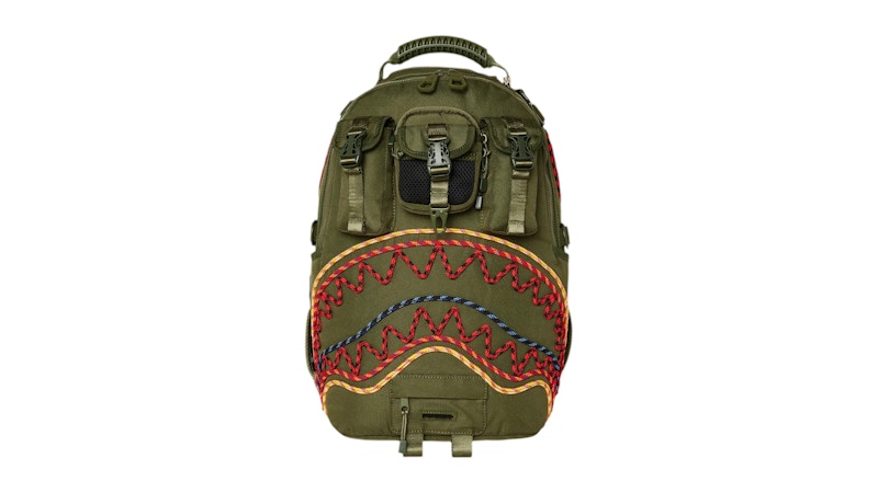 Pre-owned Sprayground Won't Stop Till The Top Dlx Backpack In Green