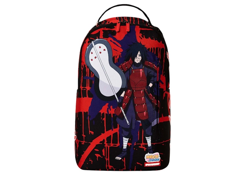 Pre-owned Sprayground X Naruto Madara Standtall (dlxsr) Backpack In Red/black