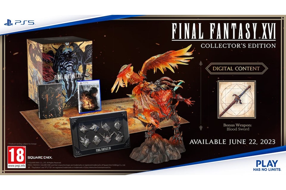 Square Enix PS5 Final Fantasy XVI Collector's Edition Video Game Bundle (US  Version) - IT