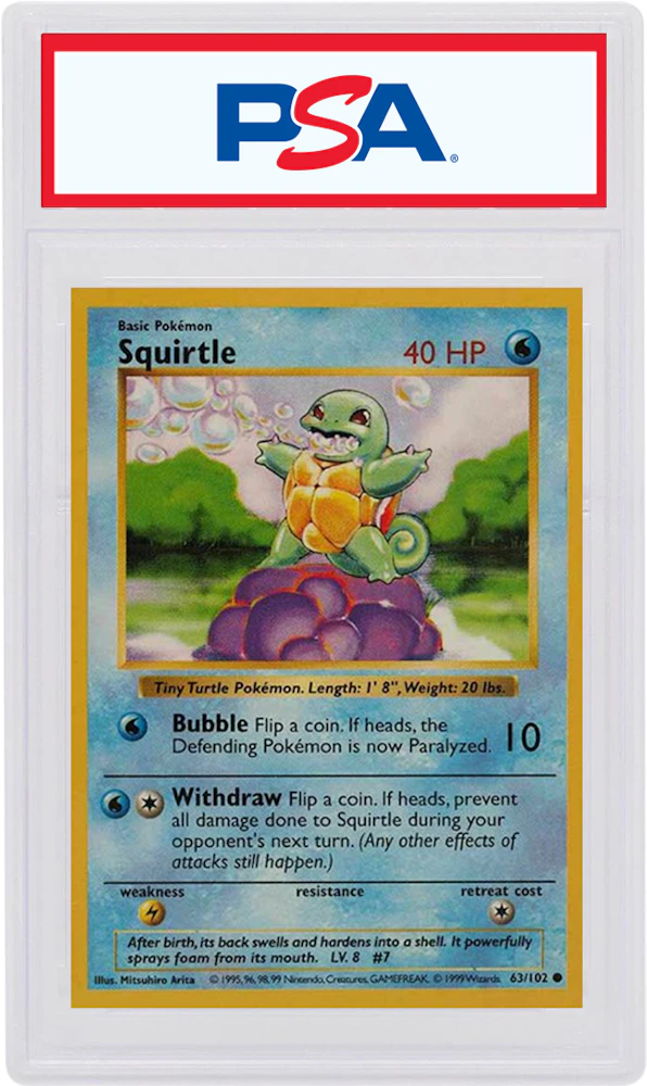 Squirtle - 63/102 - Common - 1st Edition - Pokemon Singles » Generation 1 »  Base Set (Shadowless) - The Side Deck - Gaming Cafe