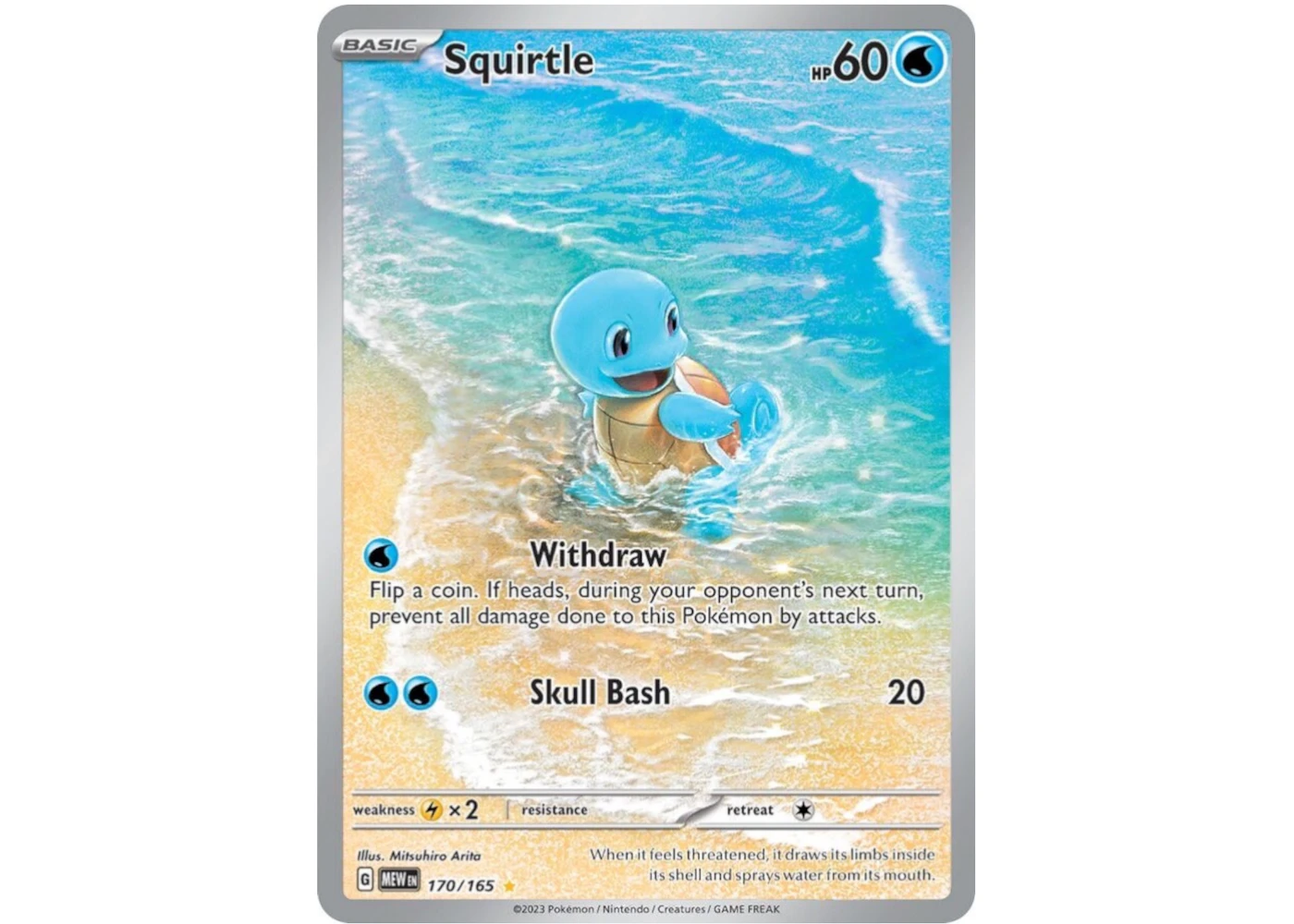 Squirtle 2023 Pokmon Scarlet & Violet 151 Special Illustration Rare 151/170 Ungraded - 2023 - GB Squirtle 2023 Pokmon Scarlet & Violet 151 Special Illustration Rare 151/170 Ungraded - 2023 - GB