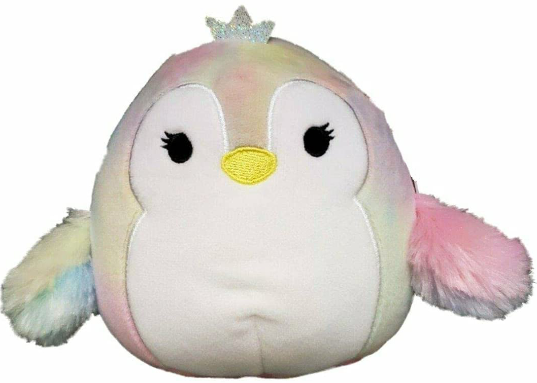Squishmallows Louisa Penguin Princess 5” Tie Dye Pink With Crown NWT 