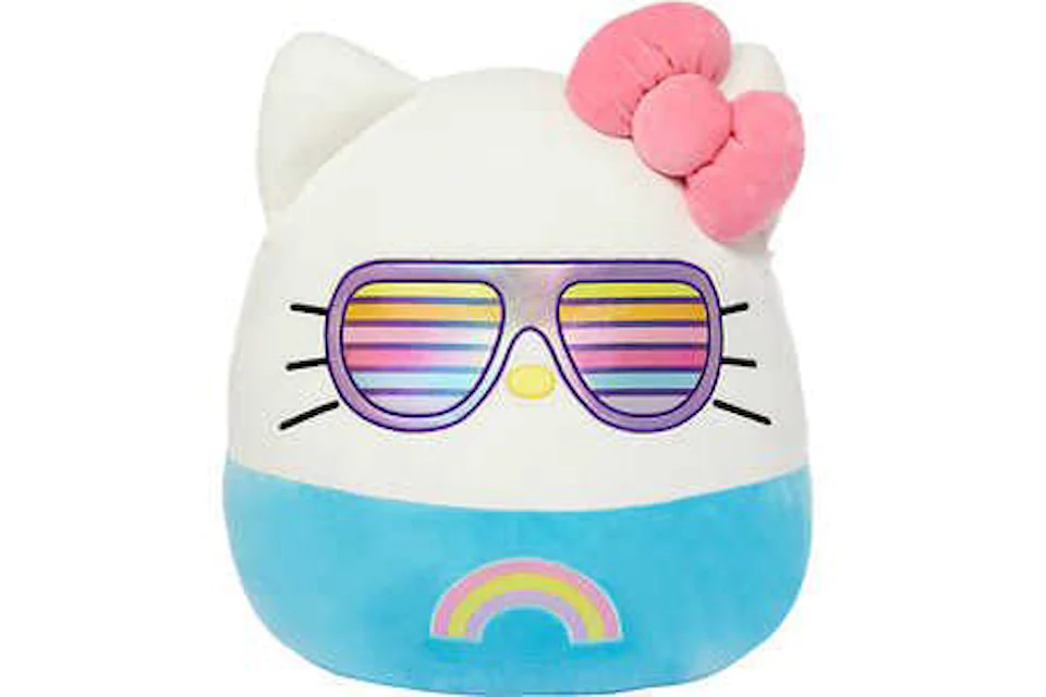 Squishmallow Sanrio Hello Kitty Sunglasses 20 Inch Plush Blue/White