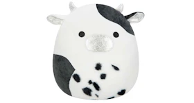 Squishmallow Ulga the Cow 12" Plush Black/White/Silver