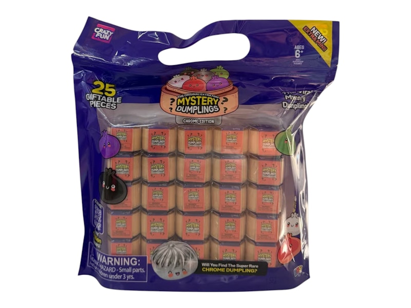 Squishy Bun Extra Mini Mystery Dumpling Chrome Edition Set Blind Box Set (25 Blind Boxes)