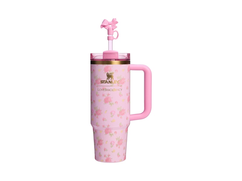 Pre-owned Stanley 1913 X Loveshackfancy Flowstate Quencher 30oz Tumbler In Ibiza Sunset