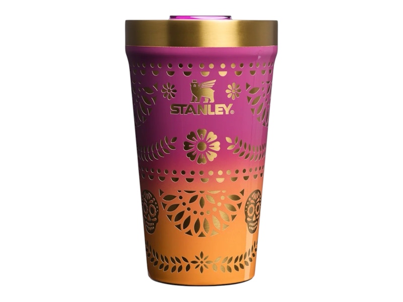 Pre-owned Stanley Dia De Muertos Stacking Beer H2.0 Flowstate 16oz Pint In Sunrise Catrina