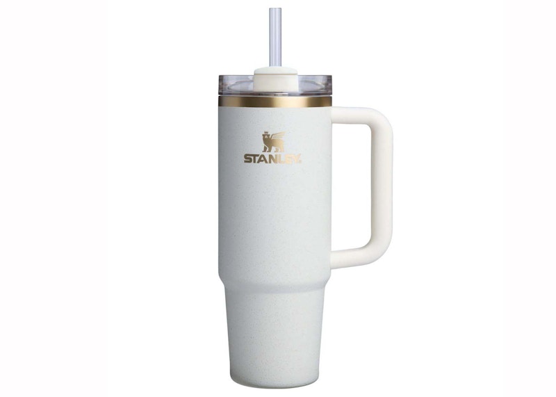 Pre-owned Stanley Flowstate Quencher 30oz Tumbler In Cream Moon