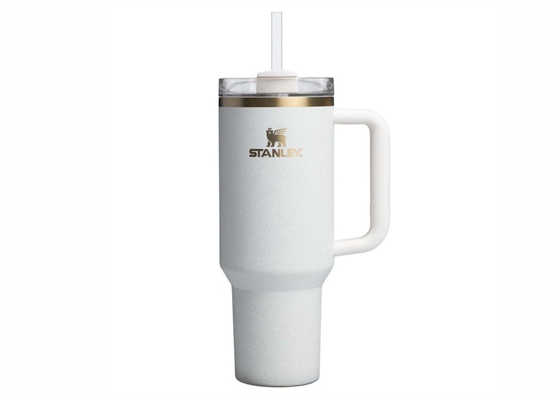 Pre-owned Stanley Flowstate Quencher 40oz Tumbler In Cream Moon
