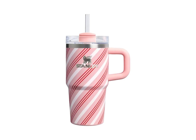 Pre-owned Stanley Stainless Stee Shirtl Flowstate Quencher 20oz Tumbler In Strawberry Cream Twist