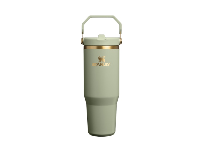 Pre-owned Stanley The Iceflow Flip Straw 30oz Tumbler In Juniper In Green