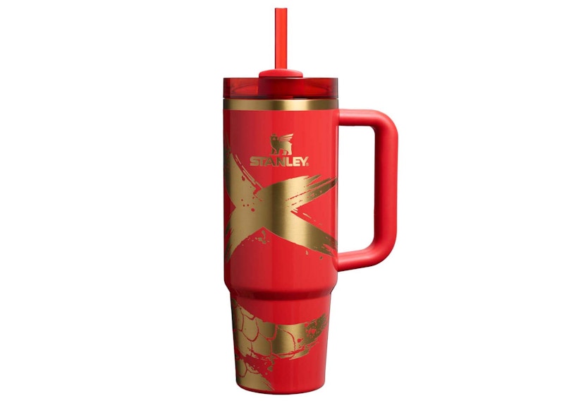 Pre-owned Stanley The Lunar New Year Flowstate Quencher 30oz Tumbler In Lunar Red