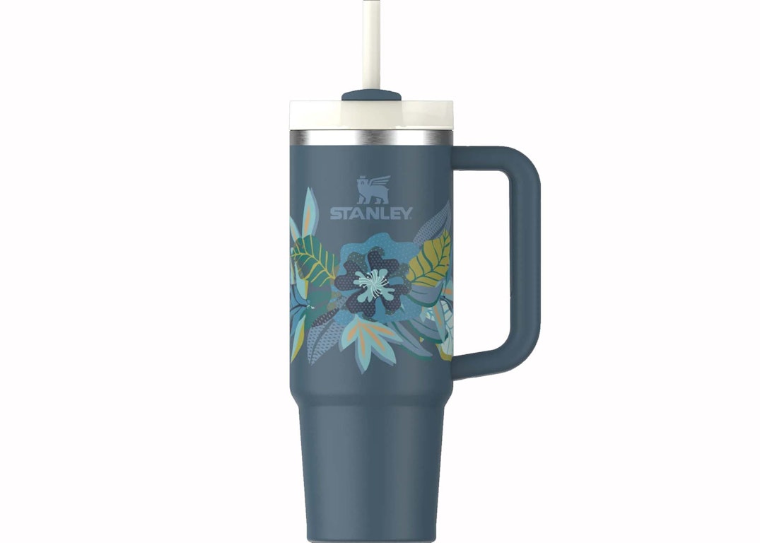 Pre-owned Stanley The Mother's Day Flowstate Quencher 30oz Tumbler Blue Spruce Tropic