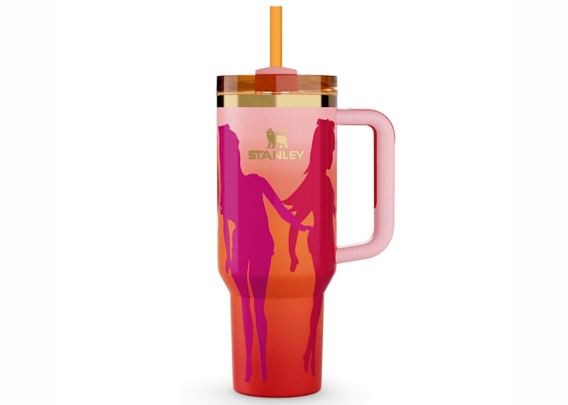 Pre-owned Stanley Women's X Barbie Legends Flowstate Quencher 40oz Tumbler In 60s Twist 'n Turn In Multi